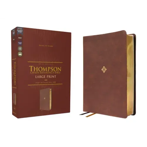 Nkjv, Thompson Chain-Reference Bible, Large Print, Leathersoft, Brown, Red Letter, Comfort Print