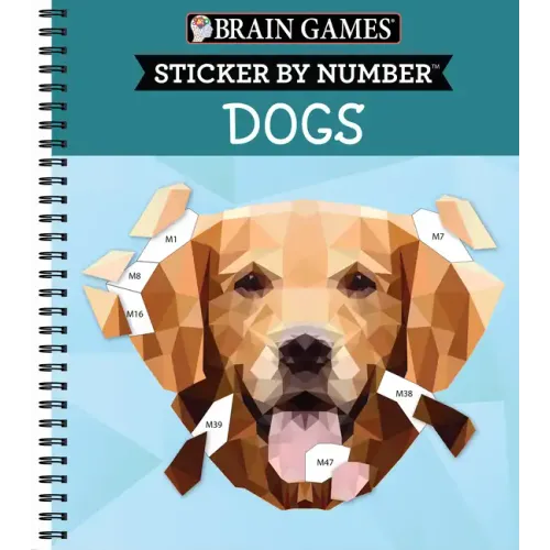 Brain Games - Sticker by Number: Dogs (28 Images to Sticker)