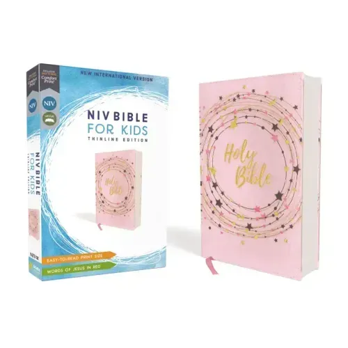 Niv, Bible for Kids, Flexcover, Pink/Gold, Red Letter, Comfort Print: Thinline Edition