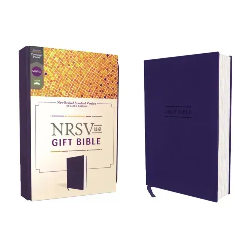 Nrsvue, Gift Bible, Leathersoft, Blue, Comfort Print