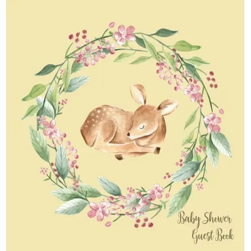 Woodland Baby Shower Guest Book (Hardcover)