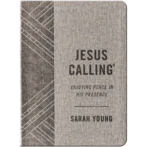 Jesus Calling, Textured Gray Leathersoft, with Full Scriptures: Enjoying Peace in His Presence (a 365-Day Devotional)