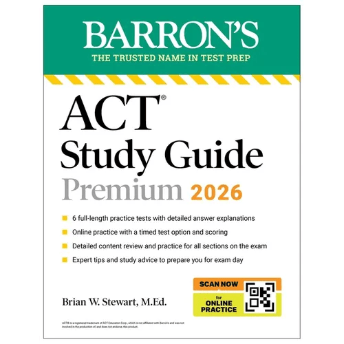 ACT Study Guide Premium, 2026: 6 Practice Tests + Comprehensive Review + Online Practice for the New Enhanced ACT - Paperback - iShook Books