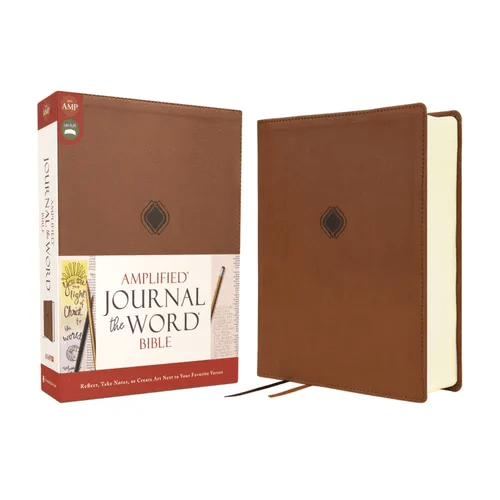 Amplified Journal the Word Bible, Leathersoft, Brown: Reflect, Take Notes, or Create Art Next to Your Favorite Verses - Imitation Leather - iShook Books