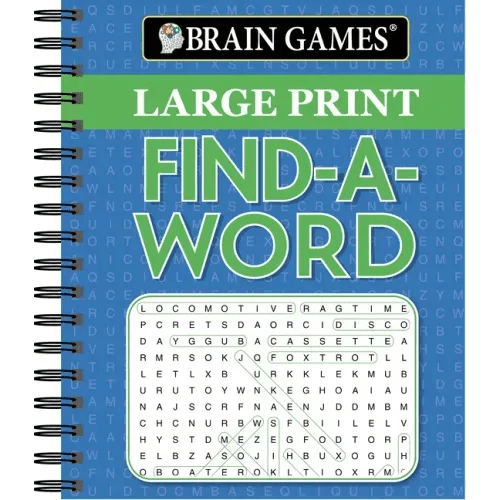 Brain Games - Large Print Find a Word - Spiral - iShook Books