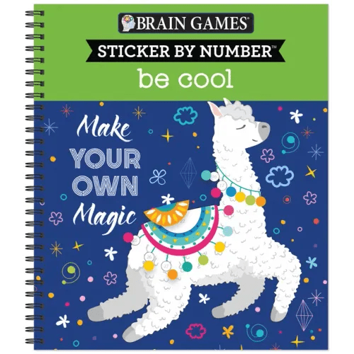 Brain Games - Sticker by Number: Be Cool - Spiral - iShook Books