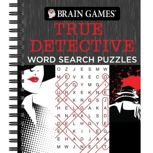 Brain Games - True Detective Word Search Puzzles - Spiral - iShook Books