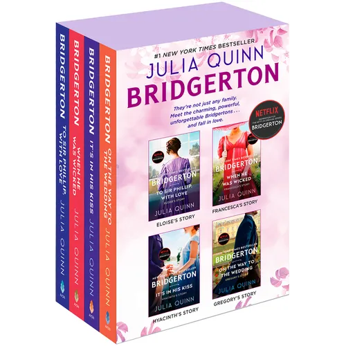 Bridgerton Boxed Set 5 - 8: To Sir Phillip, with Love / When He Was Wicked / It's in His Kiss / On the Way to the Wedding - Paperback - iShook Books