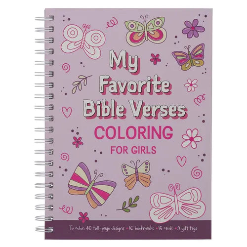 Coloring Book Favorite Bible Verses for Girls Wirebound