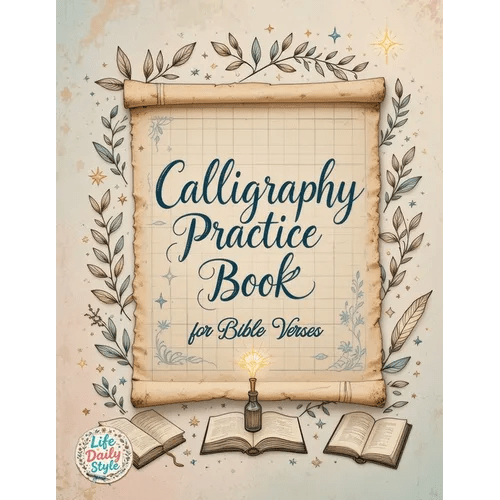 Calligraphy Practice Book: For Bible Verses - A Christian Calligraphy Workbook with Hand Lettering & Tracing Sheets Easter & Religious Gifts for Adult - Paperback - iShook Books
