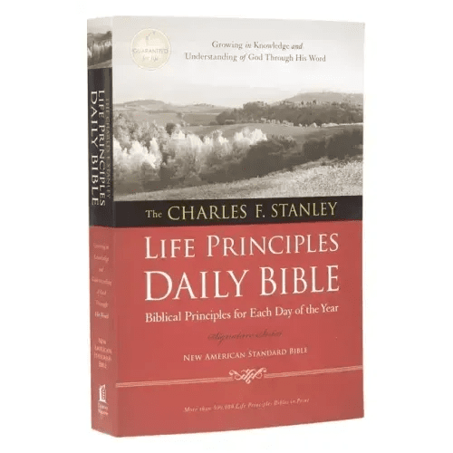Charles F. Stanley Life Principles Daily Bible - NASB - Paperback - iShook Books