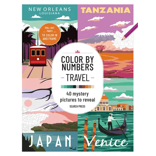 Color by Numbers Travel: 40 Mystery Pictures to Reveal - Paperback - iShook Books
