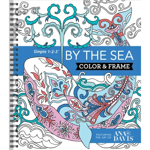 Color & Frame - By the Sea (Adult Coloring Book) - Spiral - iShook Books