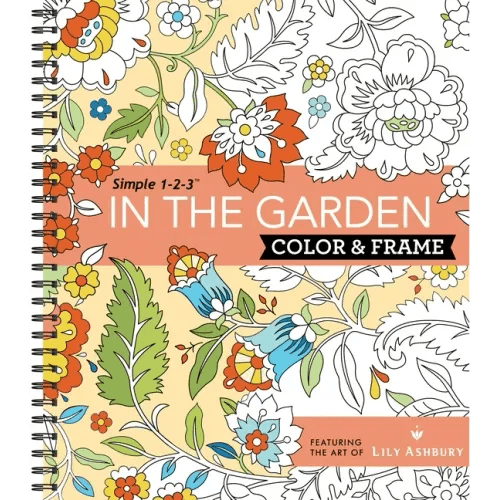 Color & Frame - In the Garden (Adult Coloring Book) - Spiral - iShook Books