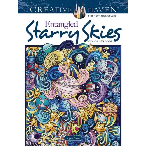 Creative Haven Entangled Starry Skies Coloring Book - Paperback - iShook Books