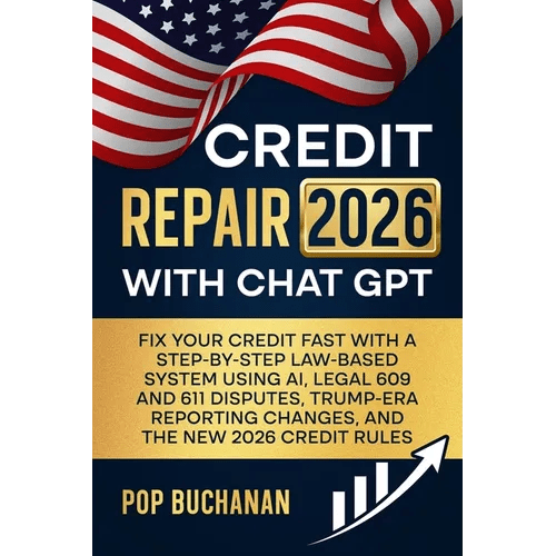 Credit Repair 2026 with ChatGPT: Fix Your Credit Fast with a Step - by - Step Law - Based System Using AI, Legal 609 and 611 Disputes, Trump - Era Reporting C - Paperback - iShook Books