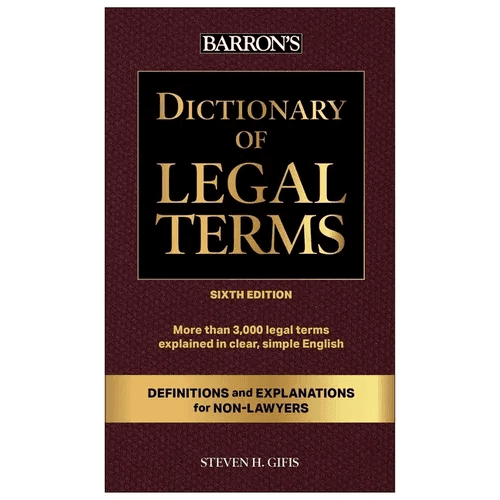 Dictionary of Legal Terms: Definitions and Explanations for Non - Lawyers - Paperback - iShook Books
