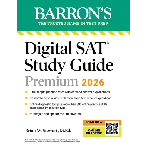 Digital SAT Study Guide Premium, 2026: 3 Practice Tests + Comprehensive Review + Online Practice - Paperback - iShook Books