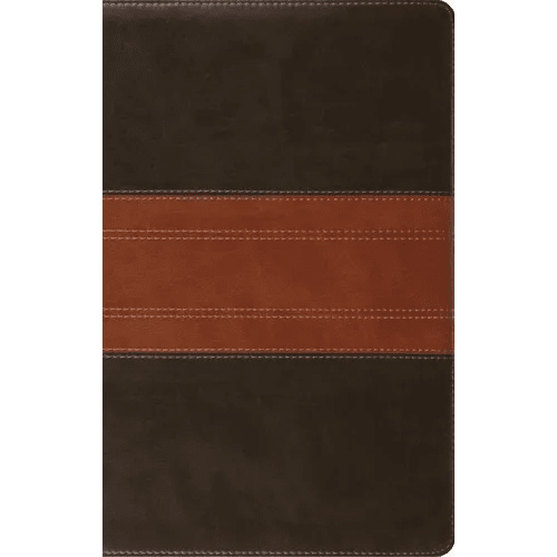 ESV Giant Print Personal Size Bible, Red Letter, Thumb Indexed (Trutone, Forest/Tan, Trail Design) - Imitation Leather - iShook Books