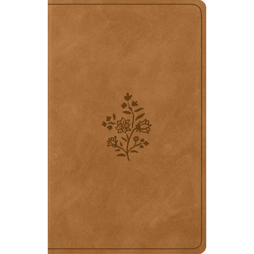 ESV Vest Pocket New Testament with Psalms and Proverbs, Red Letter (Trutone, Nubuck Caramel, Wildflower Design) - Imitation Leather - iShook Books