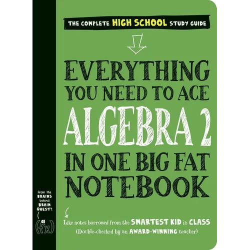 Everything You Need to Ace Algebra 2 in One Big Fat Notebook - Paperback - iShook Books