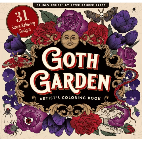 Goth Garden Adult Coloring Book (31 One-Sided Designs on Thick Paper) - Paperback - iShook Books