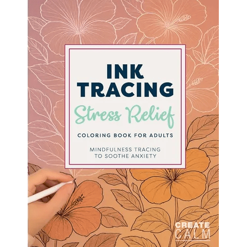 Ink Tracing Stress Relief Coloring Book for Adults - Paperback - iShook Books