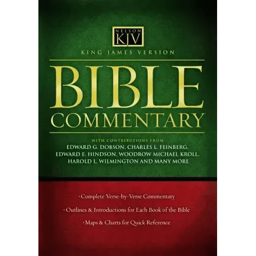 King James Version Bible Commentary: A Complete Verse-By-Verse Commentary with Outlines, Book Introductions, Maps, and Charts - Hardcover - iShook Books