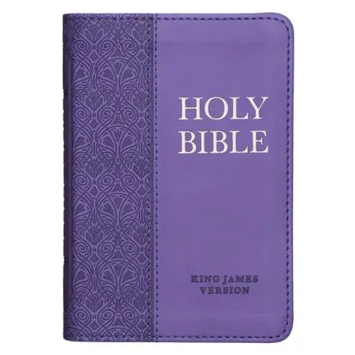 KJV Bible Mini Pocket Purple - Leather - iShook Books