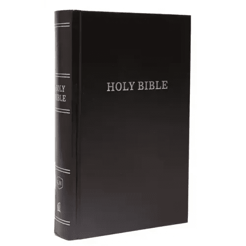 KJV, Pew Bible, Large Print, Hardcover, Black, Red Letter Edition - Hardcover - iShook Books