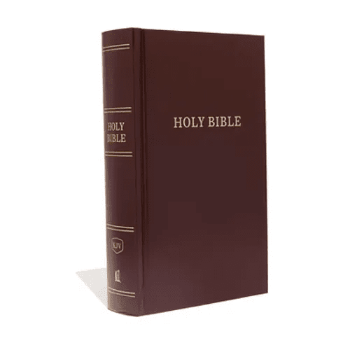 KJV, Pew Bible, Large Print, Hardcover, Burgundy, Red Letter Edition - Hardcover - iShook Books