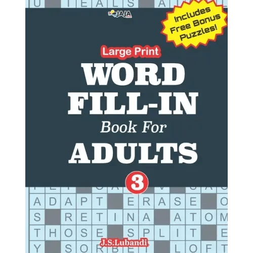 Large Print WORD FILL-IN Book For ADULTS; Vol.3 - Paperback - iShook Books