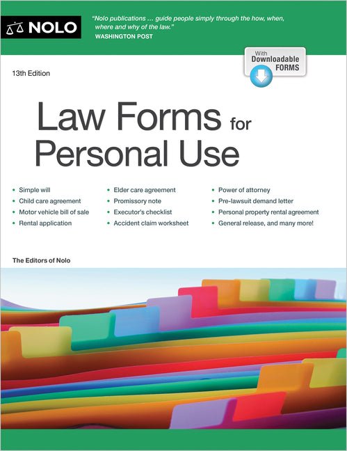 Law Forms for Personal Use - iShook Books