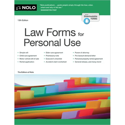 Law Forms for Personal Use - Paperback - iShook Books