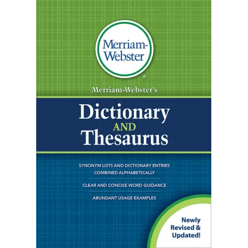 Merriam - Webster's Dictionary and Thesaurus - Hardcover - iShook Books