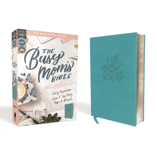 Niv, Busy Mom's Bible, Leathersoft, Teal, Red Letter Edition, Comfort Print: Daily Inspiration Even If You Only Have One Minute - Imitation Leather - iShook Books