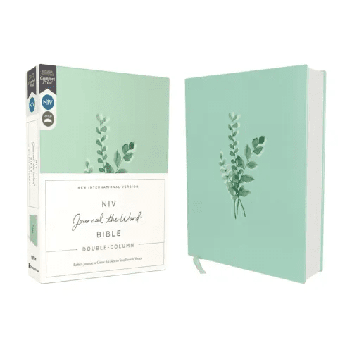 Niv, Journal the Word Bible, Double - Column, Cloth Over Board, Teal, Red Letter Edition, Comfort Print: Reflect, Take Notes, or Create Art Next to Your - Hardcover - iShook Books