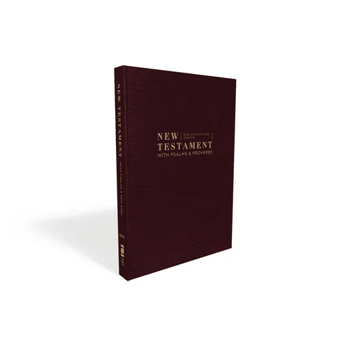 Niv, New Testament with Psalms and Proverbs, Pocket - Sized, Paperback, Burgundy, Comfort Print - Paperback - iShook Books