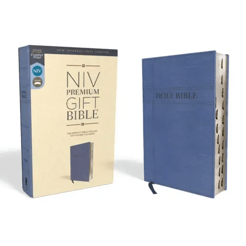 Niv, Premium Gift Bible, Leathersoft, Navy, Red Letter Edition, Indexed, Comfort Print - Imitation Leather - iShook Books