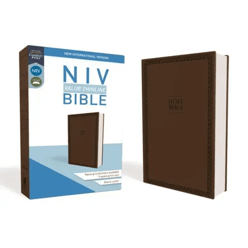 NIV, Value Thinline Bible, Imitation Leather, Brown - Imitation Leather - iShook Books