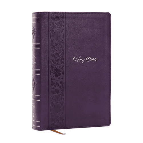 NKJV Bible: Personal Size Giant Print, Purple Leathersoft, Holy Bible, Red Letter, Comfort Print: New King James Version - Imitation Leather - iShook Books