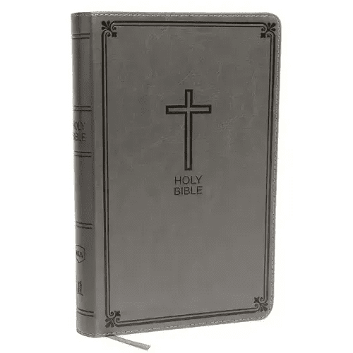NKJV, Deluxe Gift Bible, Imitation Leather, Gray, Red Letter Edition - Imitation Leather - iShook Books