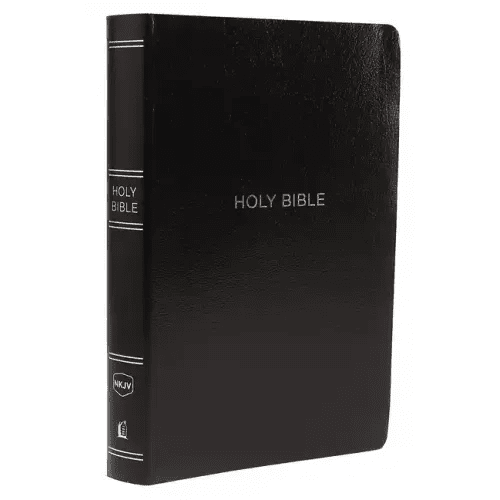 NKJV, Reference Bible, Center-Column Giant Print, Leather-Look, Black, Red Letter Edition, Comfort Print - Imitation Leather - iShook Books