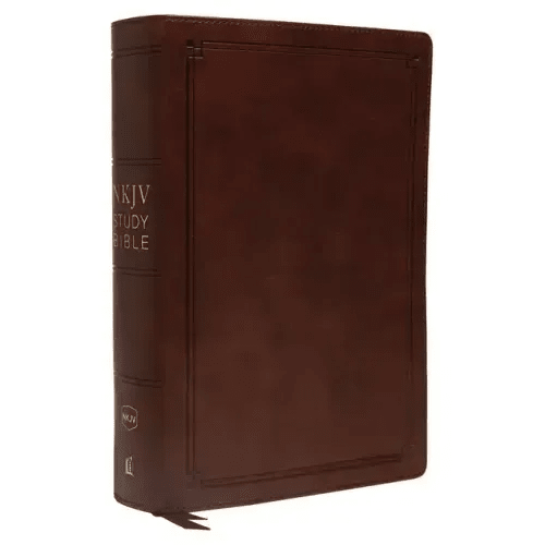 NKJV Study Bible, Imitation Leather, Brown, Red Letter Edition, Comfort Print: The Complete Resource for Studying God's Word - Imitation Leather - iShook Books