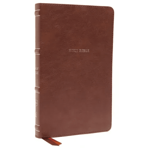 Nkjv, Thinline Bible, Leathersoft, Brown, Red Letter Edition, Comfort Print: Holy Bible, New King James Version - Imitation Leather - iShook Books