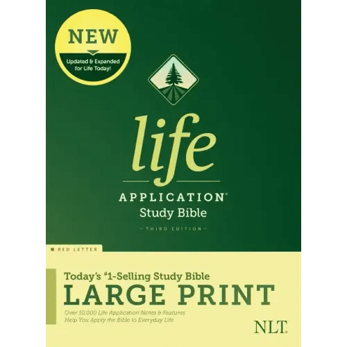 NLT Life Application Study Bible, Third Edition, Large Print (Red Letter, Hardcover) - Hardcover - iShook Books