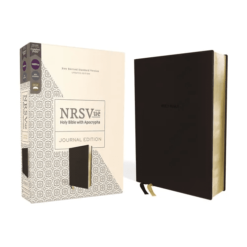 Nrsvue, Holy Bible with Apocrypha, Journal Edition, Leathersoft, Black, Comfort Print - Imitation Leather - iShook Books