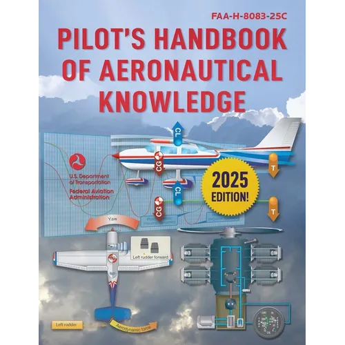 Pilot's Handbook of Aeronautical Knowledge (2025): Faa - H - 8083 - 25c - Paperback - iShook Books