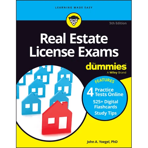 Real Estate License Exams for Dummies: Book + 4 Practice Exams + 525 Flashcards Online - Paperback - iShook Books