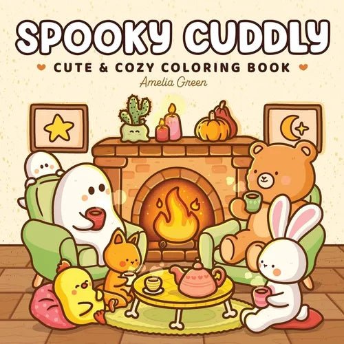 Spooky Cuddly: Cozy Coloring Book for Adults and Teens Featuring Adorable Animal Characters and Cute Ghosts for Relaxation - Paperback - iShook Books